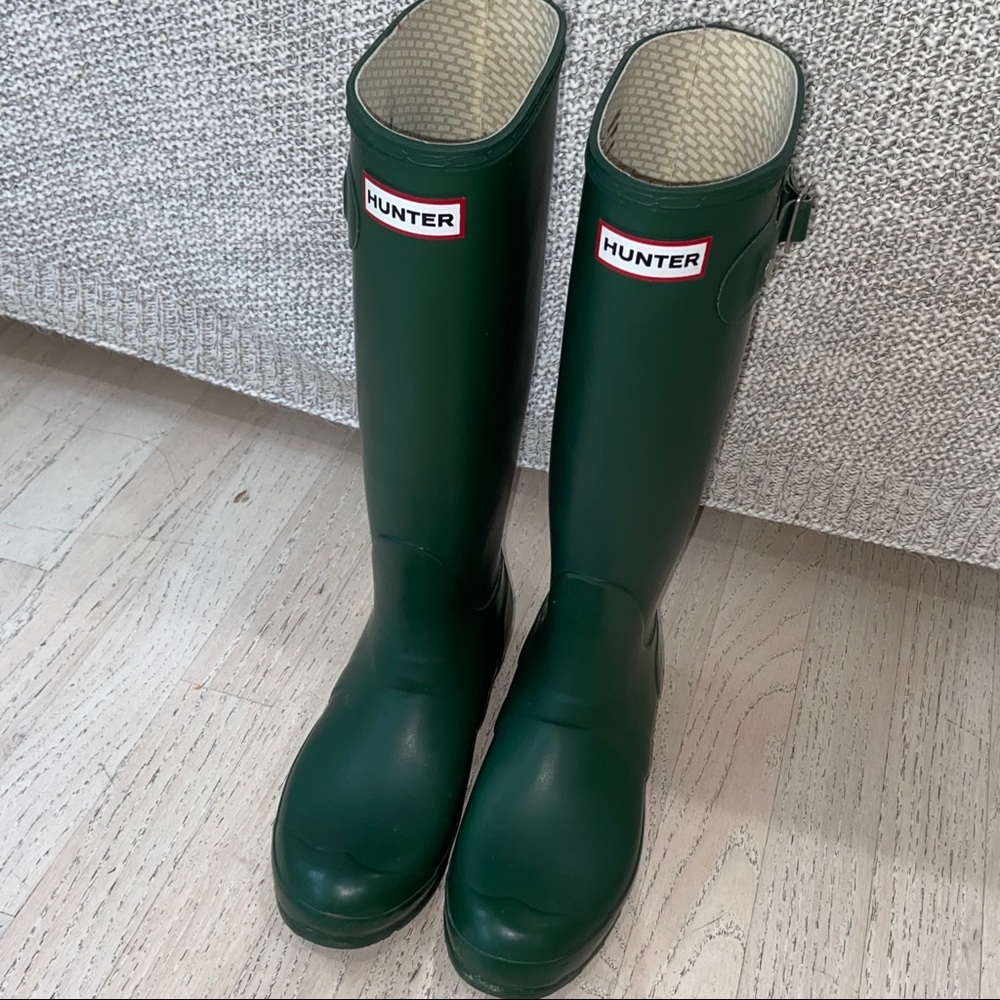 HUNTER Dark Green Rain Boots